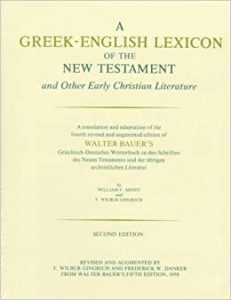 A Greek–English Lexicon of the New Testament and Other Early